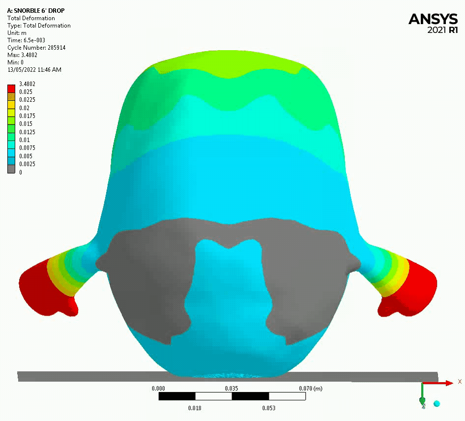 Finite Element Analysis Example 1 - Drop Test Material & Structural Analysis Visualization 