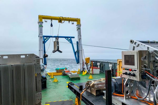 Launch and recovery A-Frame Design for research vessel